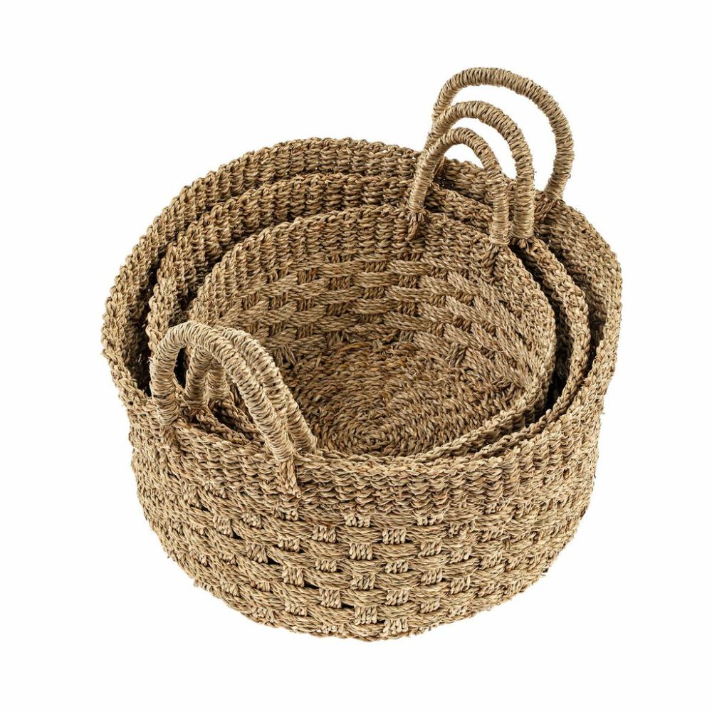 Bimini Seagrass Baskets Round Baskets