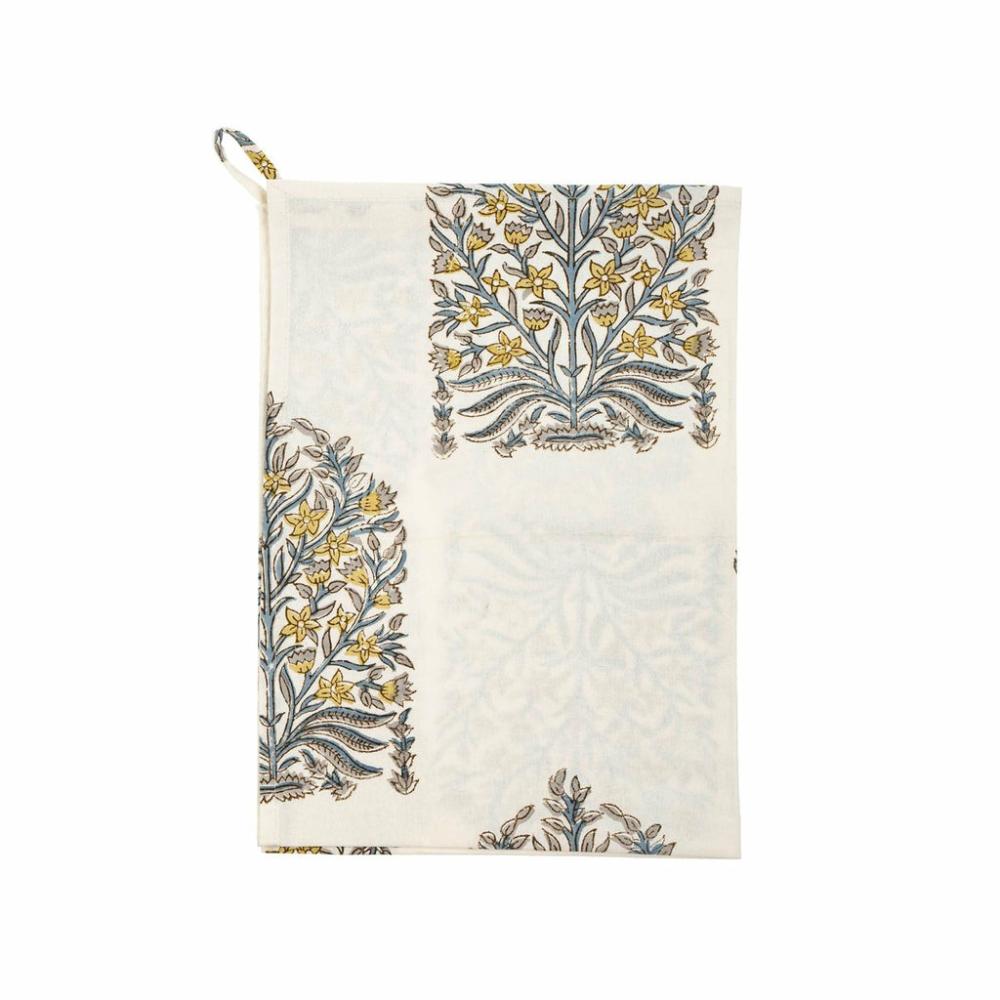 Cambria Block Print Tea Towel Kitchen