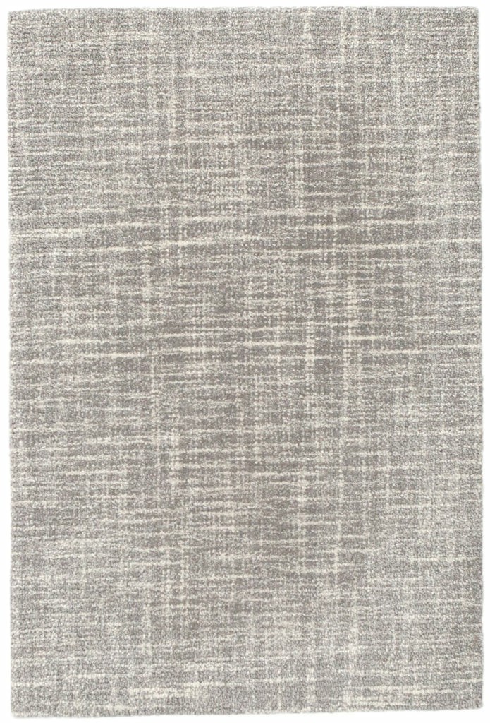 Crosshatch Dove Grey Hand Micro Hooked Wool Rug Dash & Albert Wool Rugs