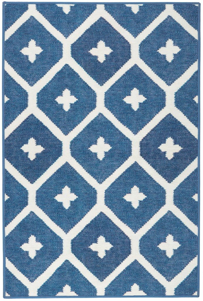 Elizabeth Navy Machine Washable Rug Dash & Albert Machine Washable Rugs