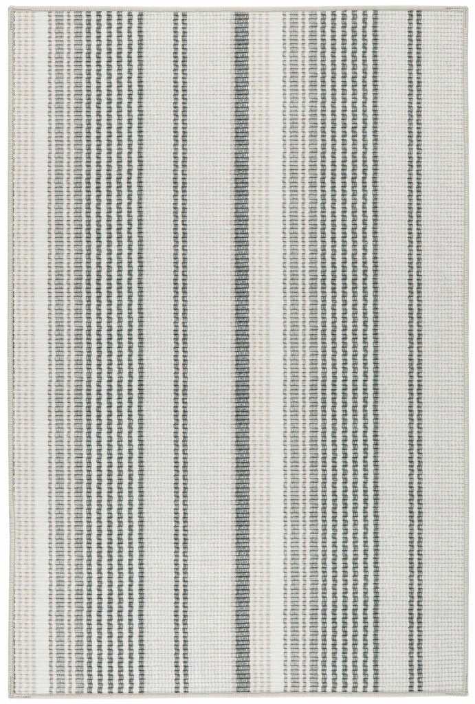 Gradation Ticking Grey Machine Washable Rug Dash & Albert Machine Washable Rugs