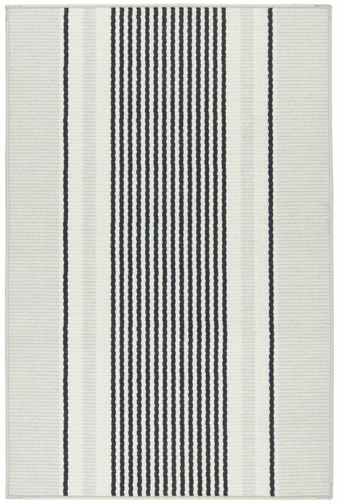 Gunner Stripe Grey Machine Washable Rug Dash & Albert Machine Washable Rugs