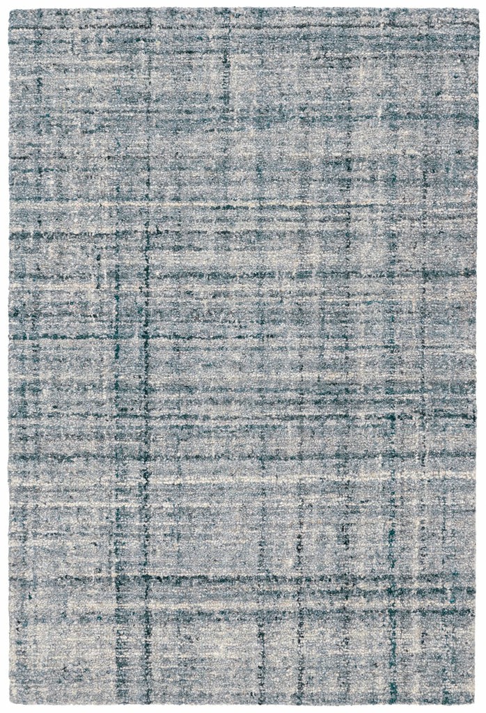 Harris Blue / Ivory Hand Micro Hooked Wool Rug Dash & Albert Wool Rugs