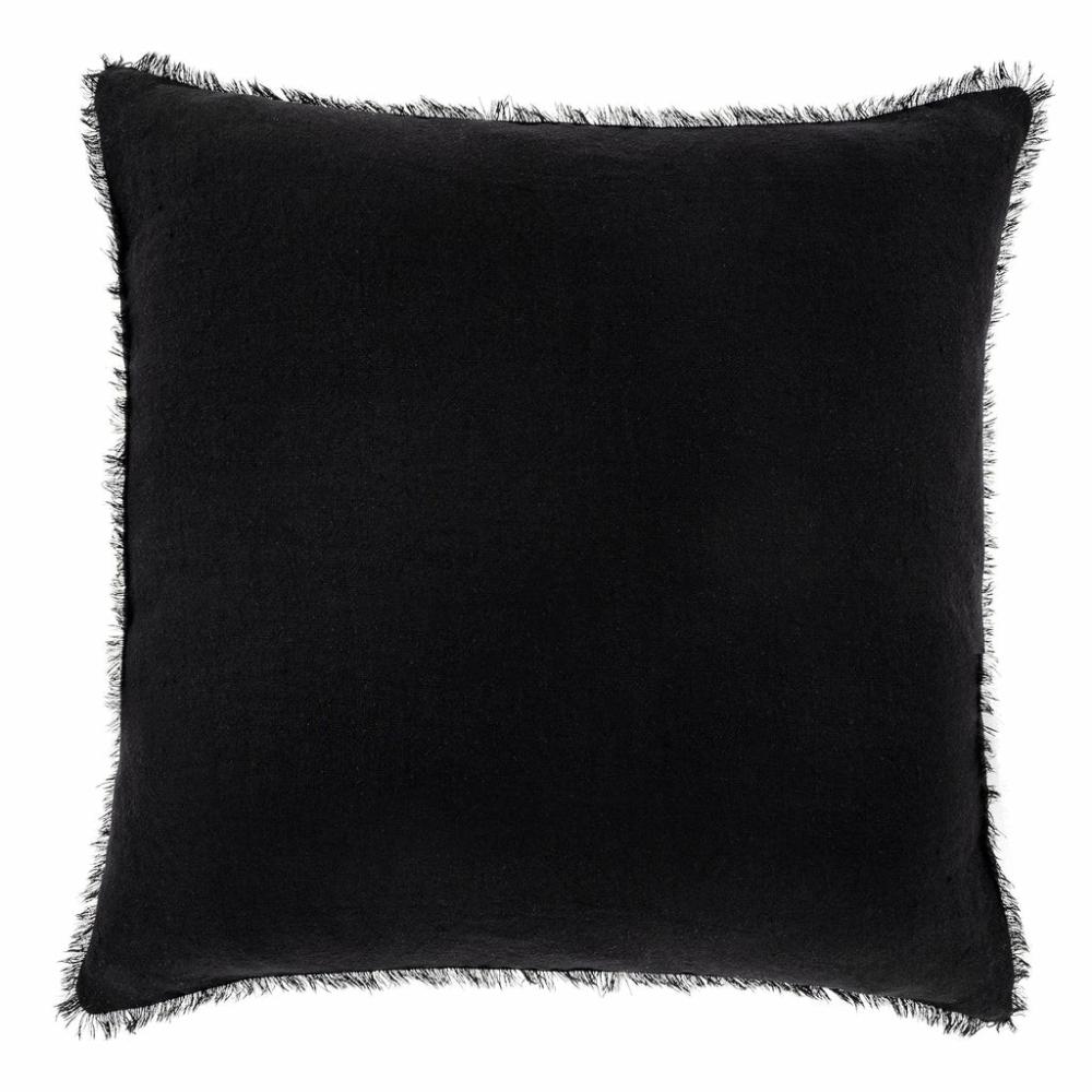 Lina Linen Pillow Black Decor