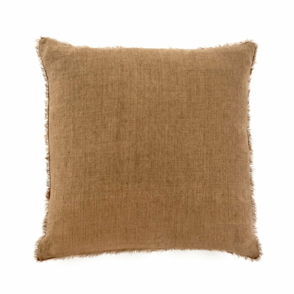 Lina Linen Pillow Hazelnut (Two Sizes Available) Bed & Bath