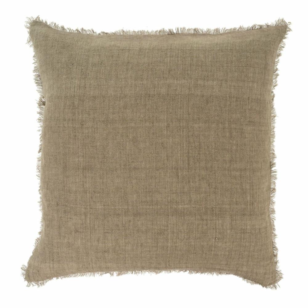 Lina Linen Pillow Mink Decor