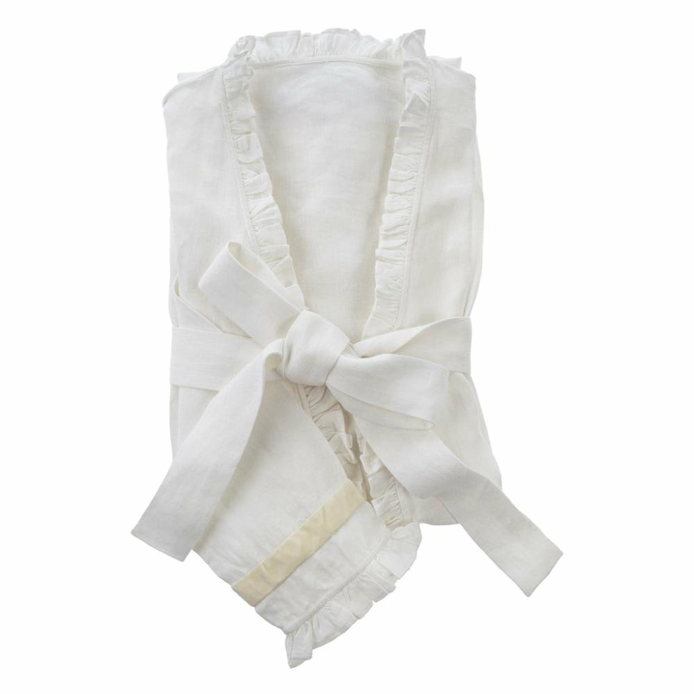 Linen Ruffle Robe Bath Accessories