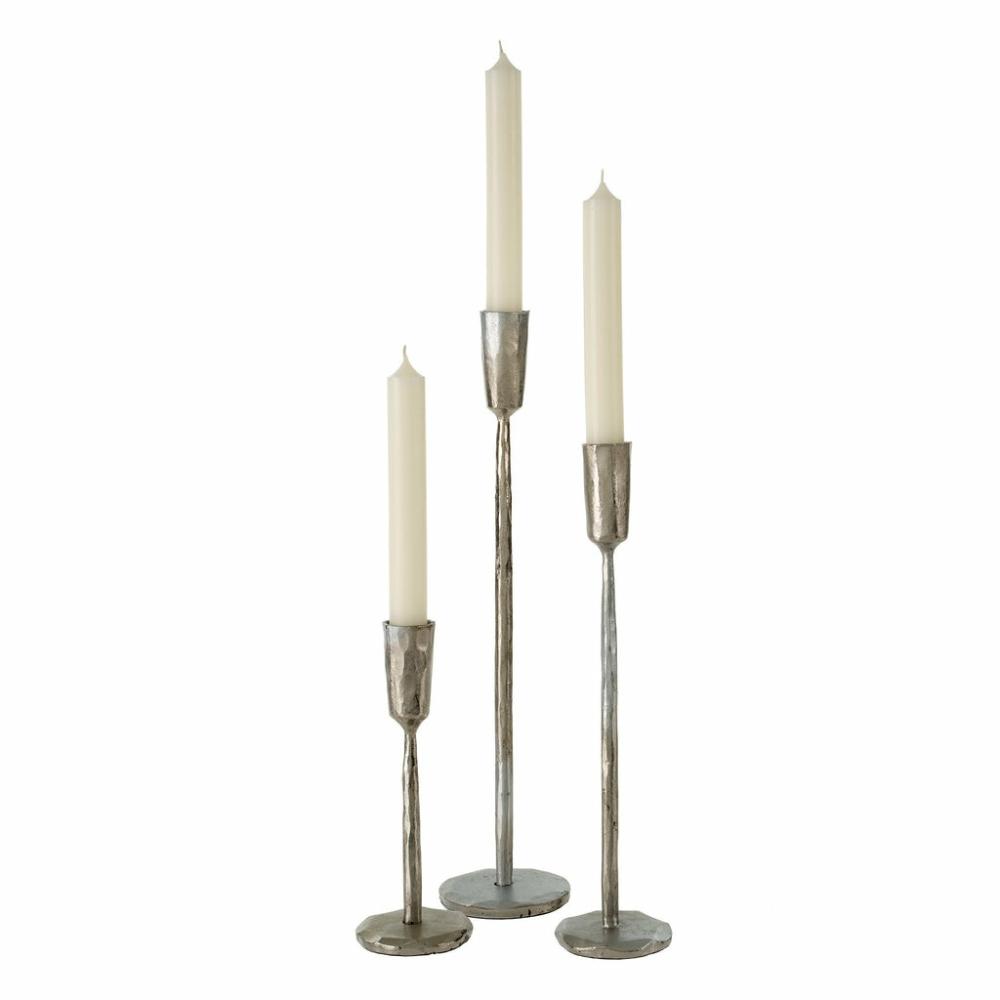 Luna Silver Candlesticks (Three Sizes Available) Candle Holders