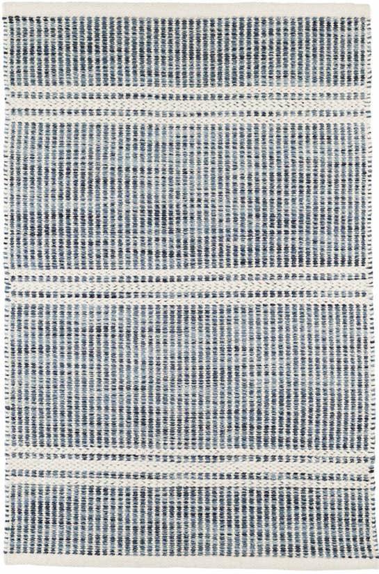 Malta Blue Woven Wool Rug Dash & Albert Wool Rugs