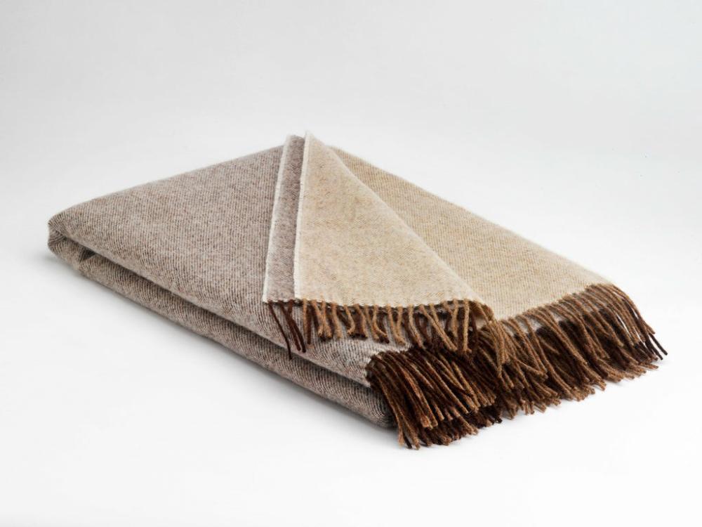 Of Donegal Wool Blanket Latte Decor