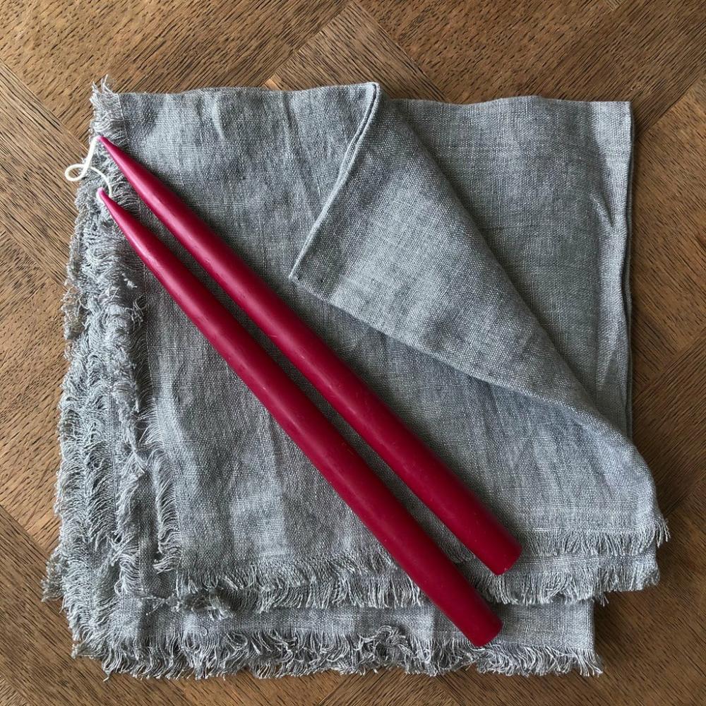 Pair Of Hand-Dipped Danish Tapers Berry Candles