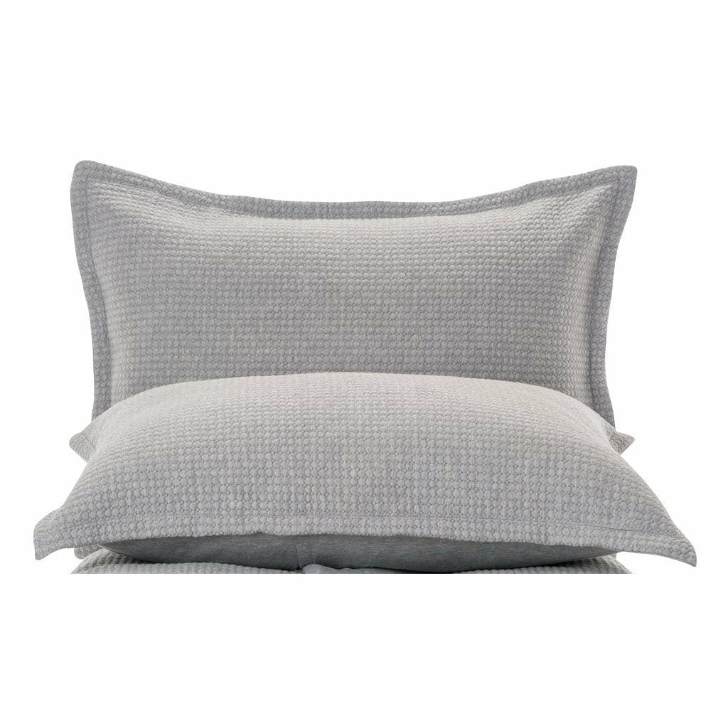 Quilted Grey Jersey Pillow Sham (Various Sizes) Bed & Bath