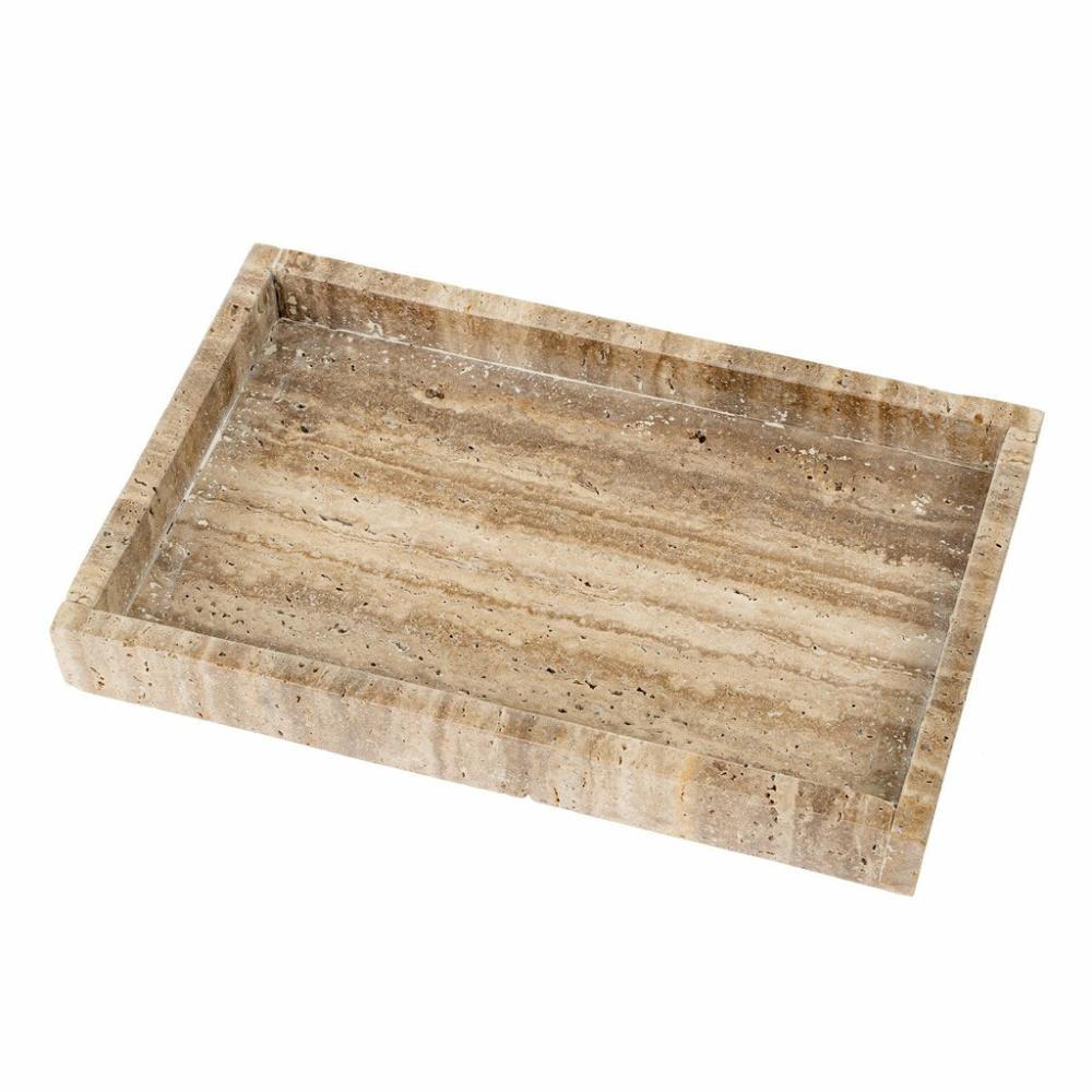 Rectangular Travertine Tray Large Bath Accessories