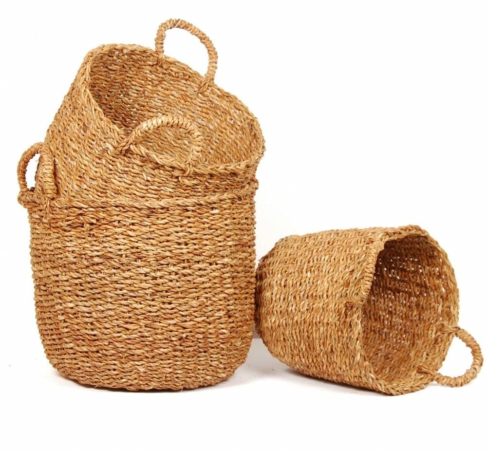 Round Seagrass Baskets Three Sizes Available Baskets