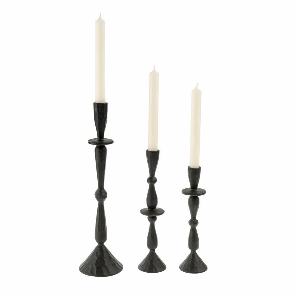 Sculptura Candle Holders Black (Three Sizes Available) Candle Holders