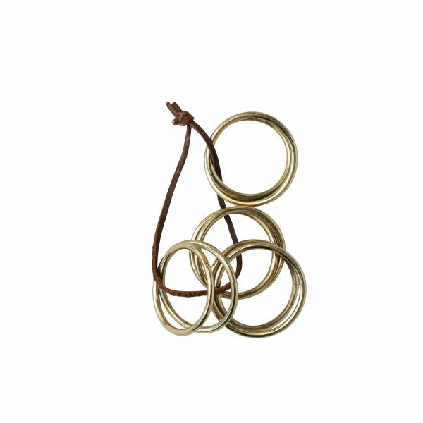 Set Of Four Brass Napkin Rings Kitchen