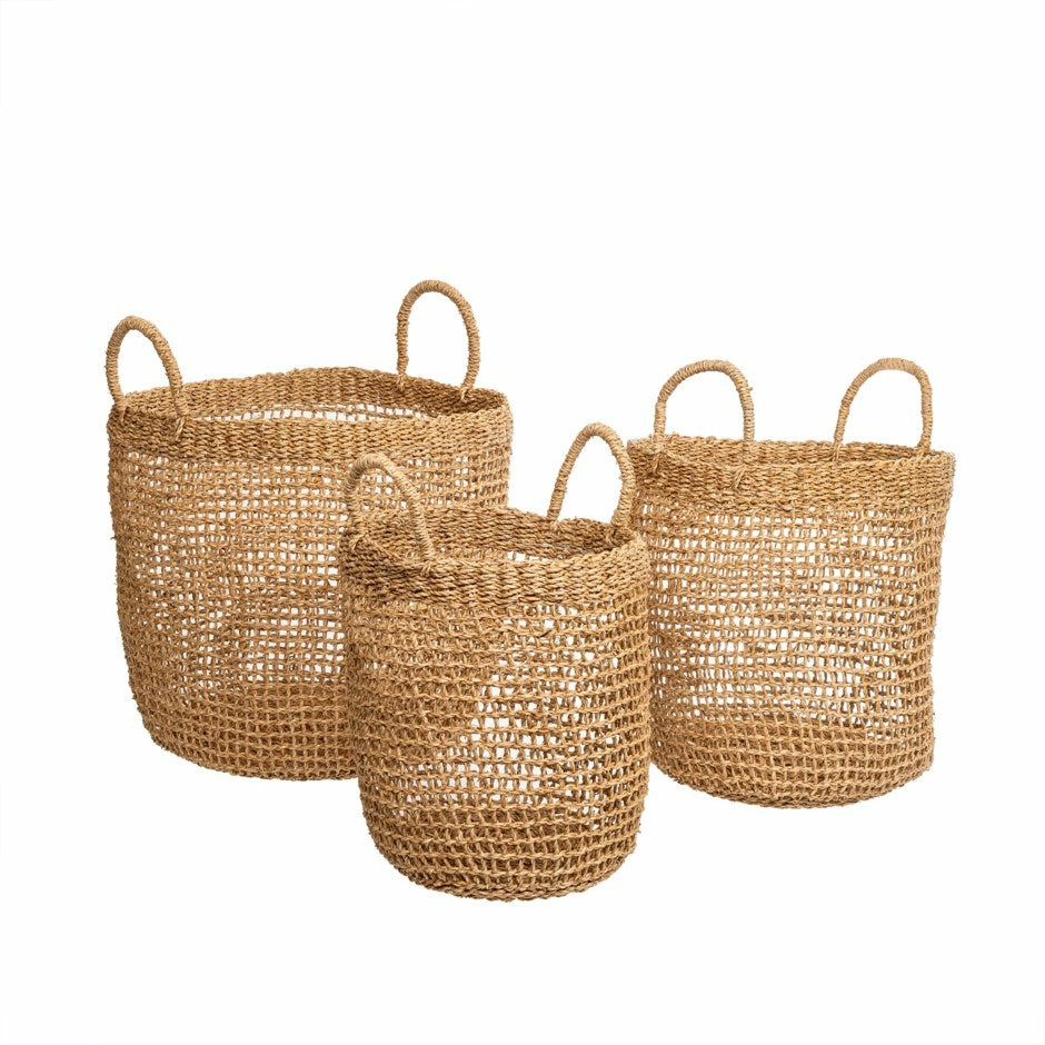 Shayne Seagrass Baskets (Three Sizes Available) Baskets