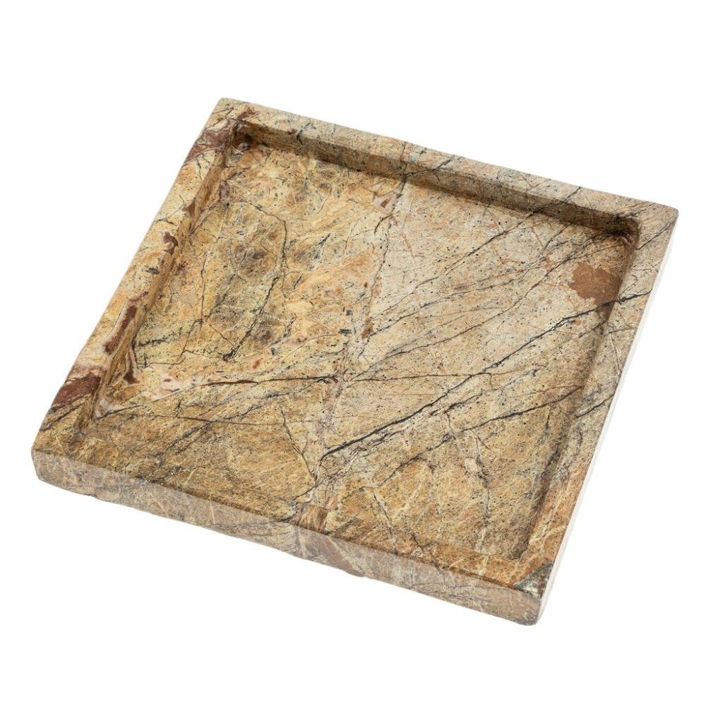 Square Rainforest Marble Tray Small Decor