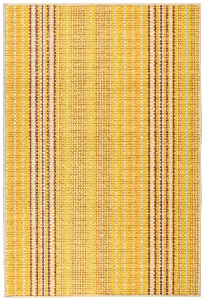 Sunflower Ticking Yellow Machine Washable Rug Dash & Albert Machine Washable Rugs