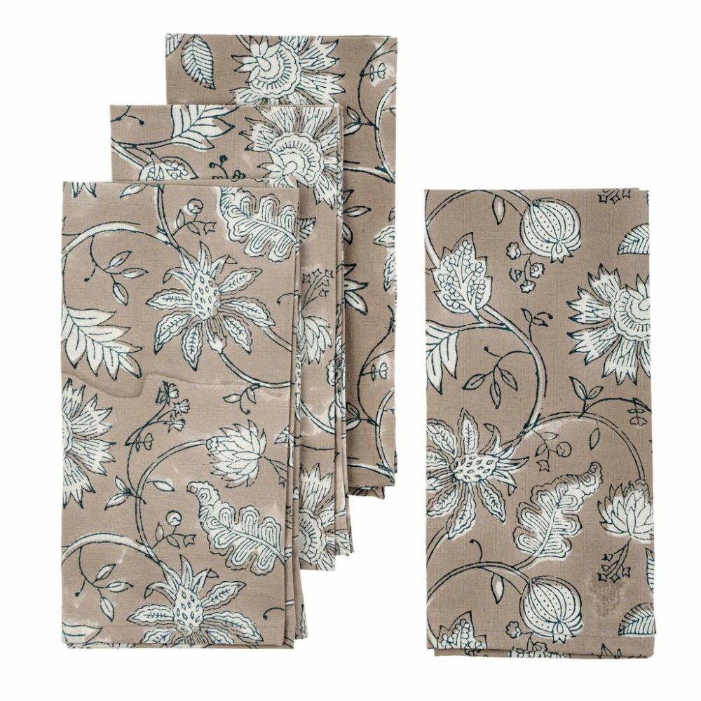 Tierra Block Print Napkins Kitchen