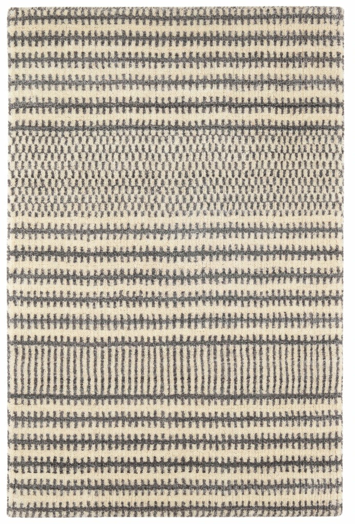 Tracks Grey Hand Loom Knotted Wool Rug Dash & Albert Wool Rugs