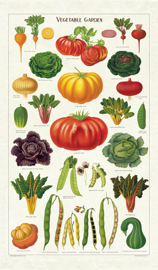 Vegetable Garden Tea Towel Kitchen