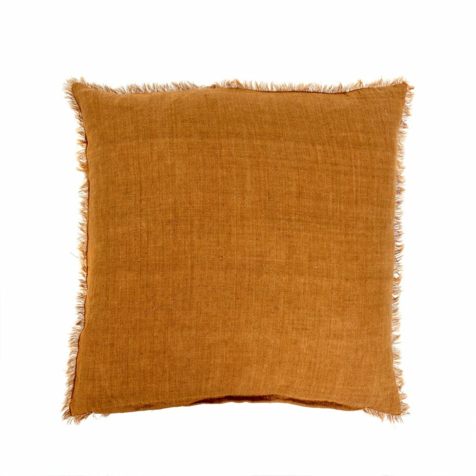 Lina Linen Pillow Tobacco Decor