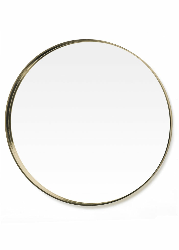 Mora Circular Mirror Brass Frame Mirrors & Sconces