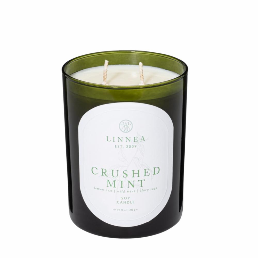 Linnea Crushed Mint Candle Decor